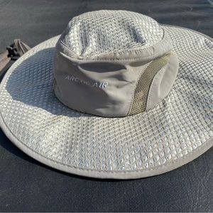 Arctic Air cooling hat, water absorbent for hot weather. OS, tan